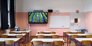 Klassenzimmer im Gymnasium Bežigrad in Ljubljana