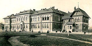 Gebäude des Colegiul Naţional Unirea um 1909