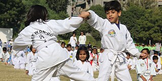 Schüler*innen der GD Goenka Public School Dwarka