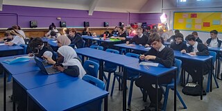 Klassenzimmer in der Paisley Grammar School