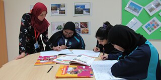 Deutschunterricht an der Ajyal International School, Al Falah in Abu Dhabi