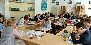 Unterricht an der Schule Nr. 18 Almaty