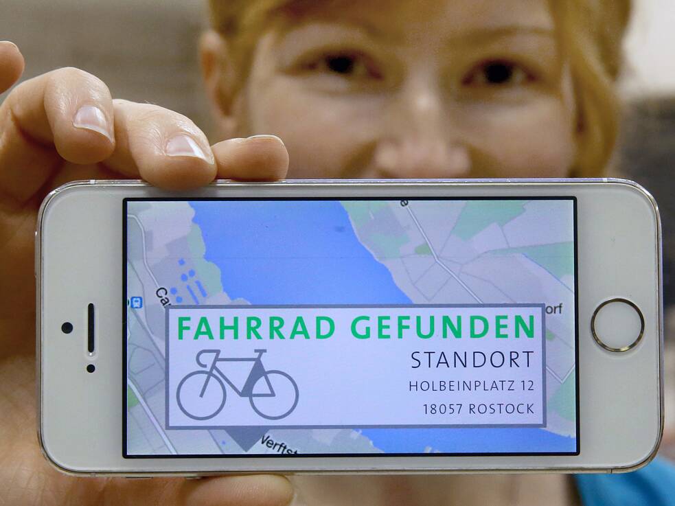 Ein Fahrrad, das den Fahrraddieb verrät